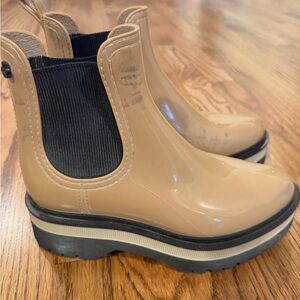 Lemon Jelly Tan Rain Boots for Women